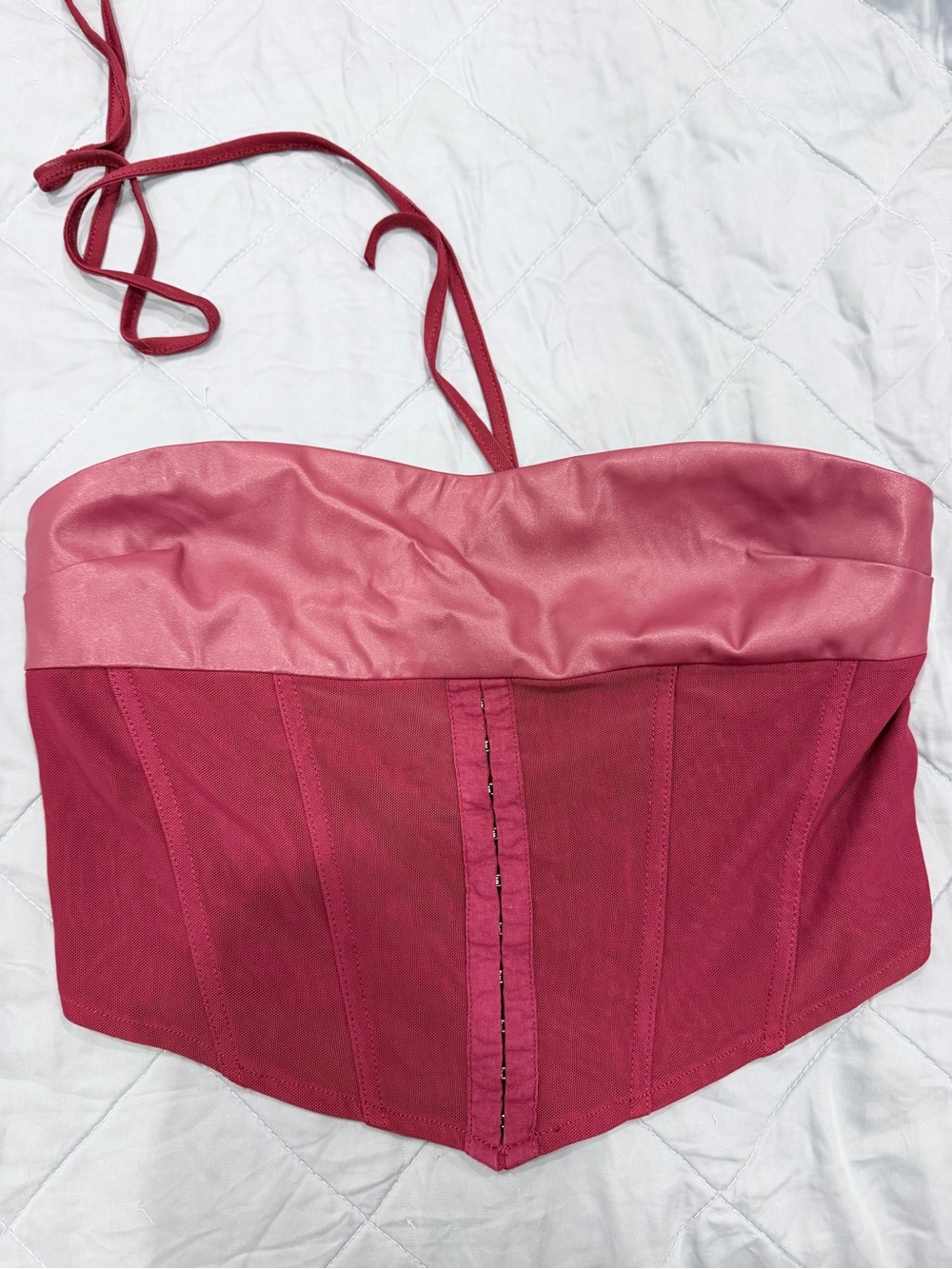 Strapless Buckle Corset Ruched Mini Skirt Matching Set - Picture 5 of 6